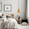 Designerska lampa wisząca czarna miodowy połysk szklana biała kulka ORLANDO 8826 Argon